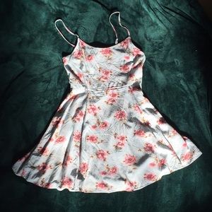 Light Blue Strap Dress w/ Criss Cross Tie Back